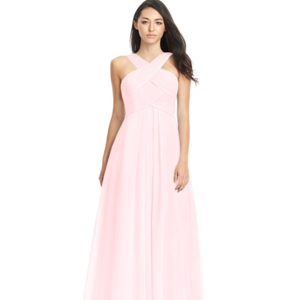 Azazie Kaleigh bridesmaid dress, Blushing Pink. A8